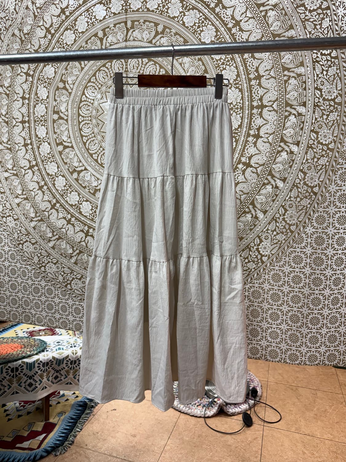 빈티지 여성 밴딩 롱 스커트 (Z1030) 상품이미지3