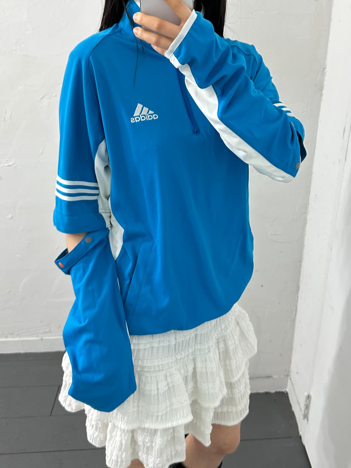 adidas blue half zipup 상품이미지2