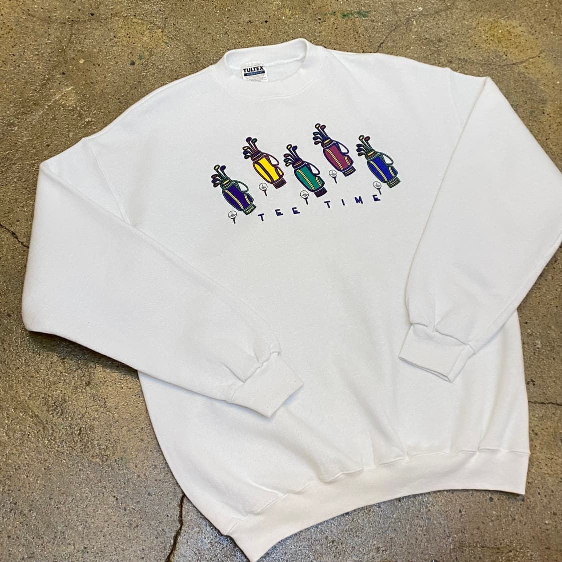 레어 90s Made in USA 미국 빈티지 툴텍스 골프 맨투맨 상품이미지4