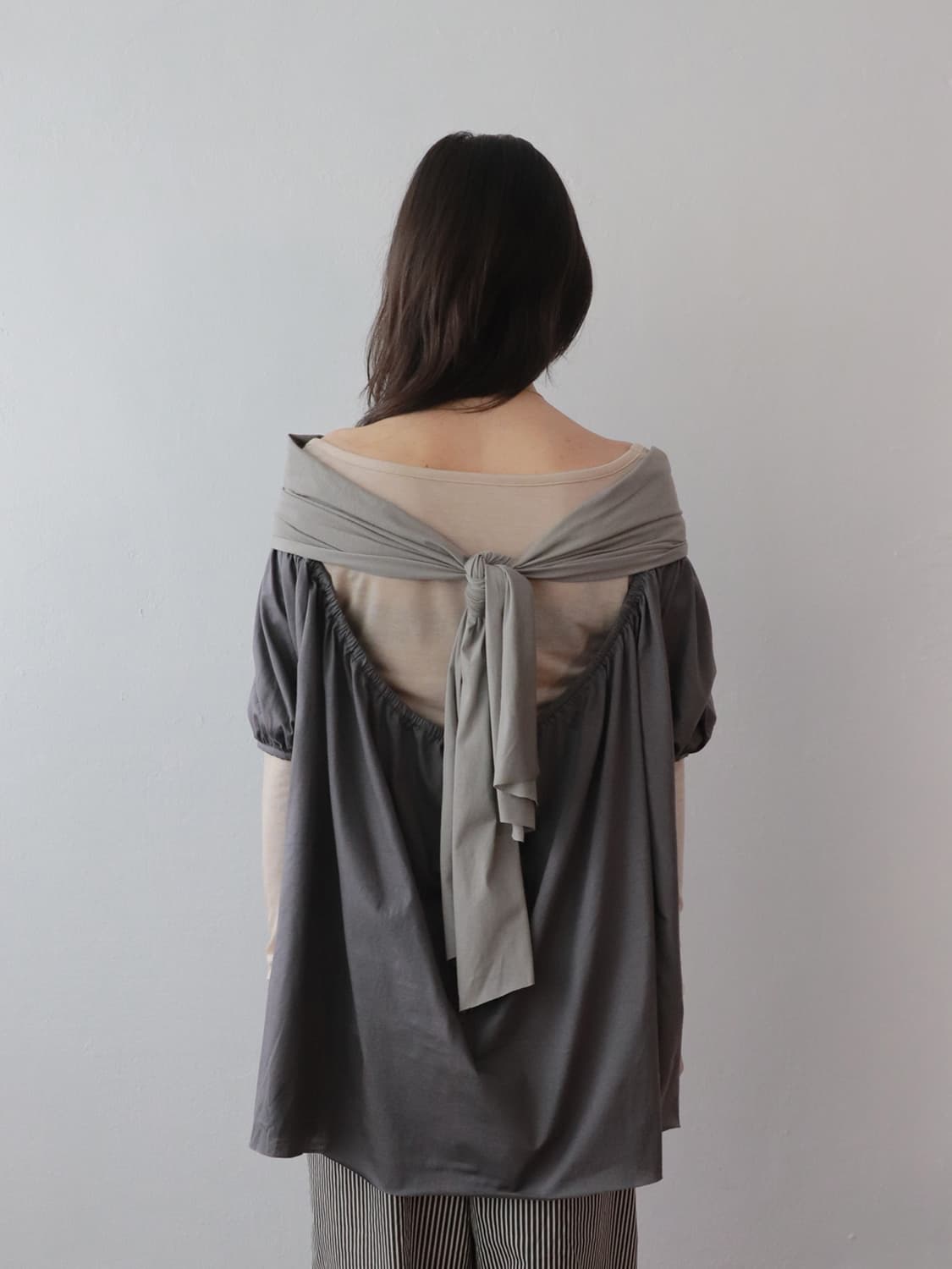 Amorshaee Back Ribbon Top 상품이미지2