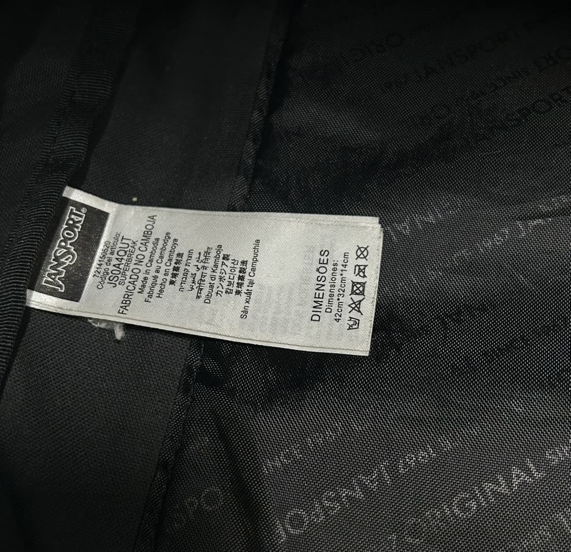 잔스포츠 백팩 가방 블랙 y2k 상품이미지5