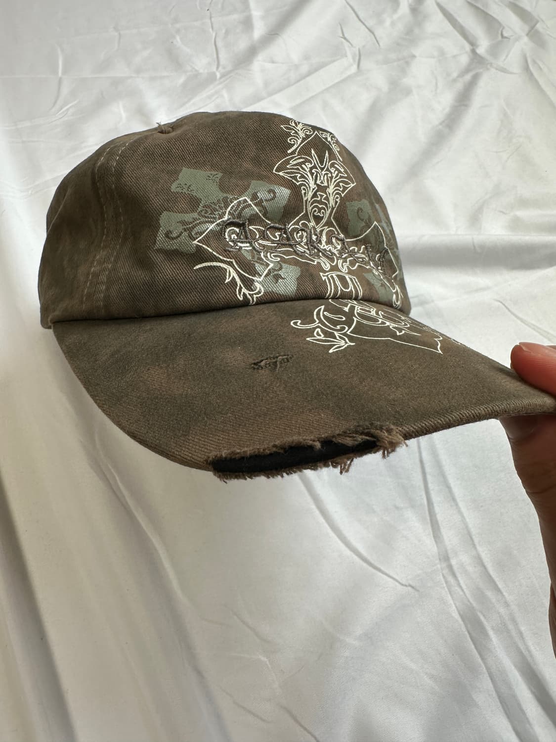 아캄 데미지 볼캡 카키 상품이미지8