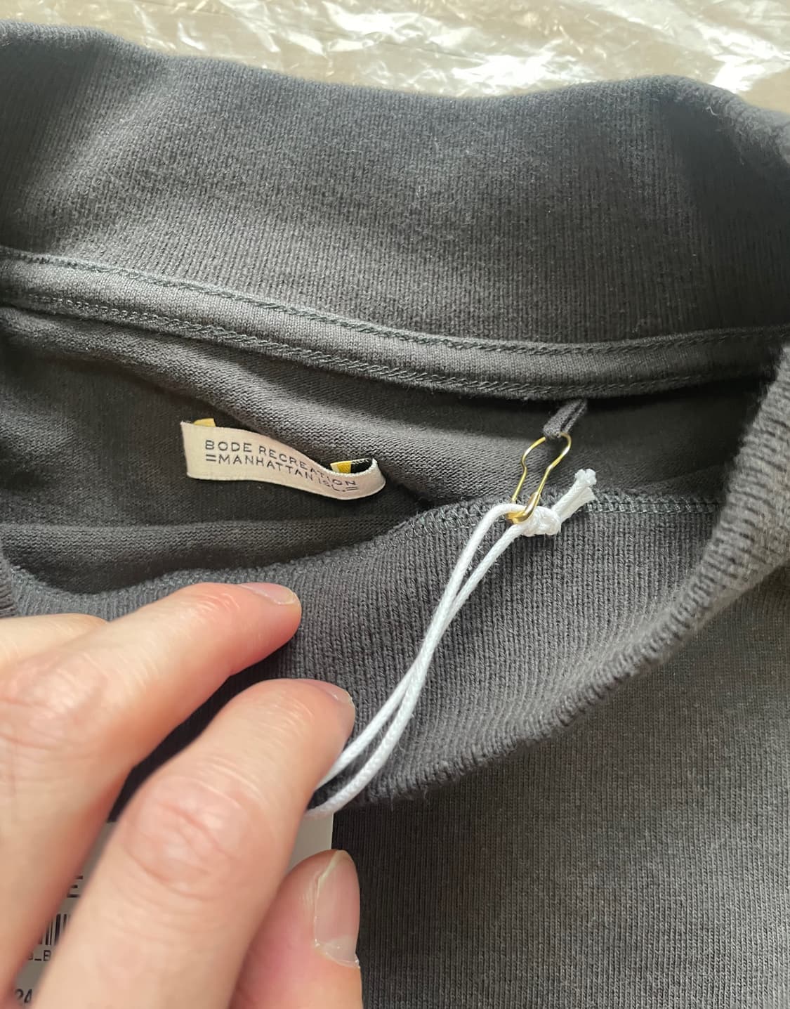 보디 BODE Barry MOCKNECK 모크넥 티셔츠 블랙 새상품 판매 상품이미지5