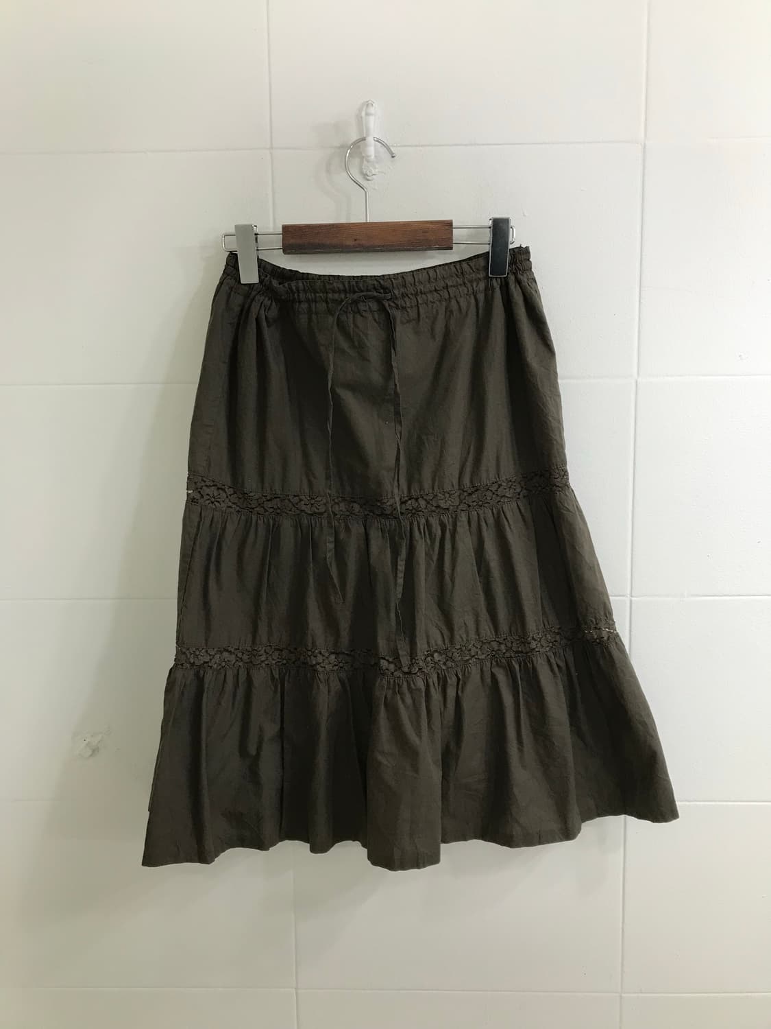 빈티지 히피 모리 카키 패딩 코디세트 상품이미지7