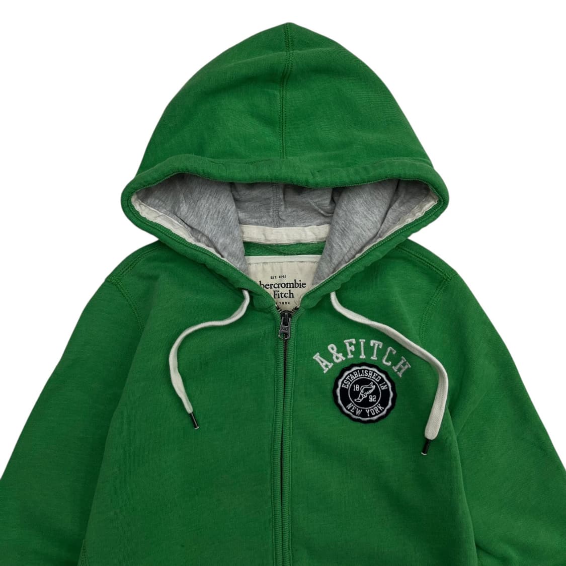 아베크롬비 사이드패치 그린 후드집업 M 상품이미지4