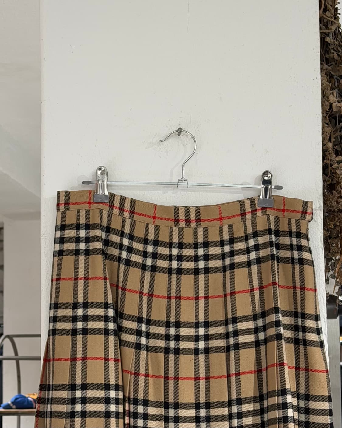 버버리 베이지 노바체크 플리츠 울 스커트 상품이미지2