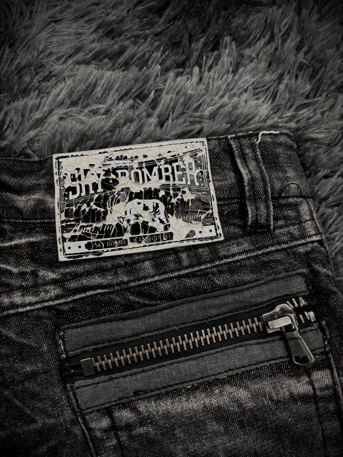 Sky Bomber 흑청 데미지 워싱 숏팬츠 상품이미지6