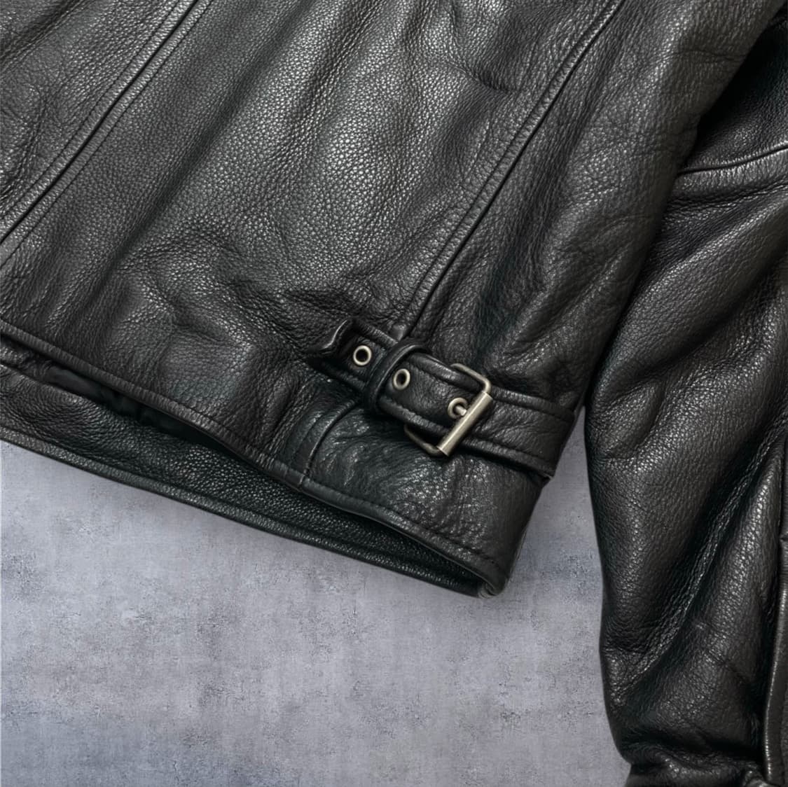 게스 Guess 블랙 빈티지 카라 레더 자켓 M 상품이미지7