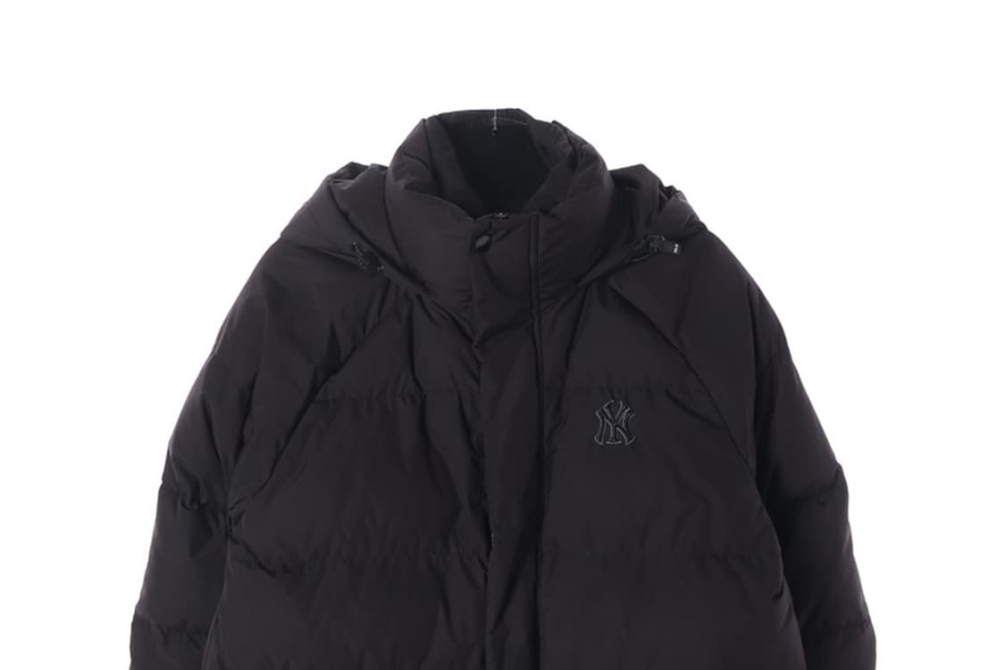 MLB 뉴욕양키스 메가 빅로고 덕다운 롱패딩 블랙 M 상품이미지4