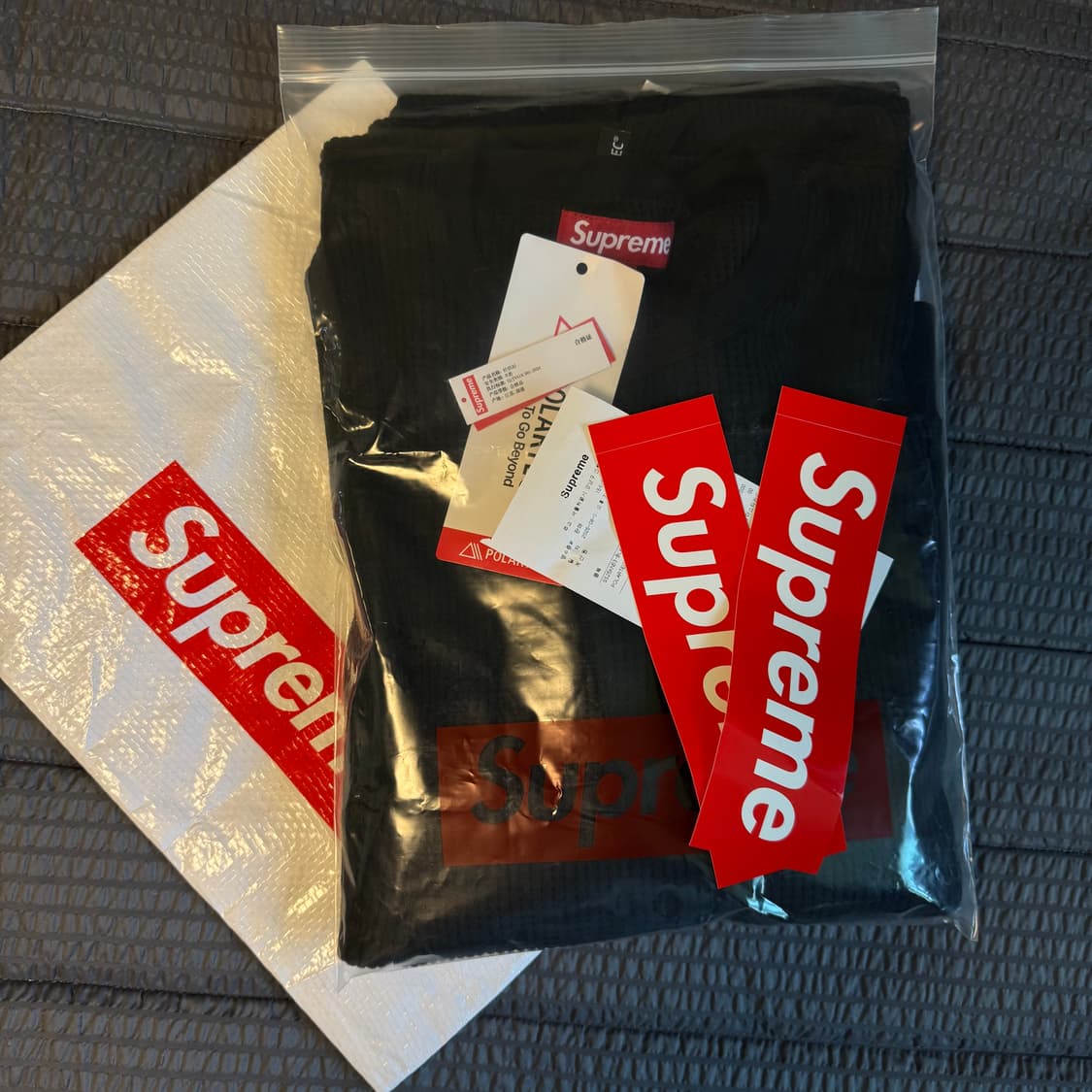 슈프림 폴라텍 매쉬 롱슬리브 풋볼 탑 블랙 XL 25SS 상품이미지2