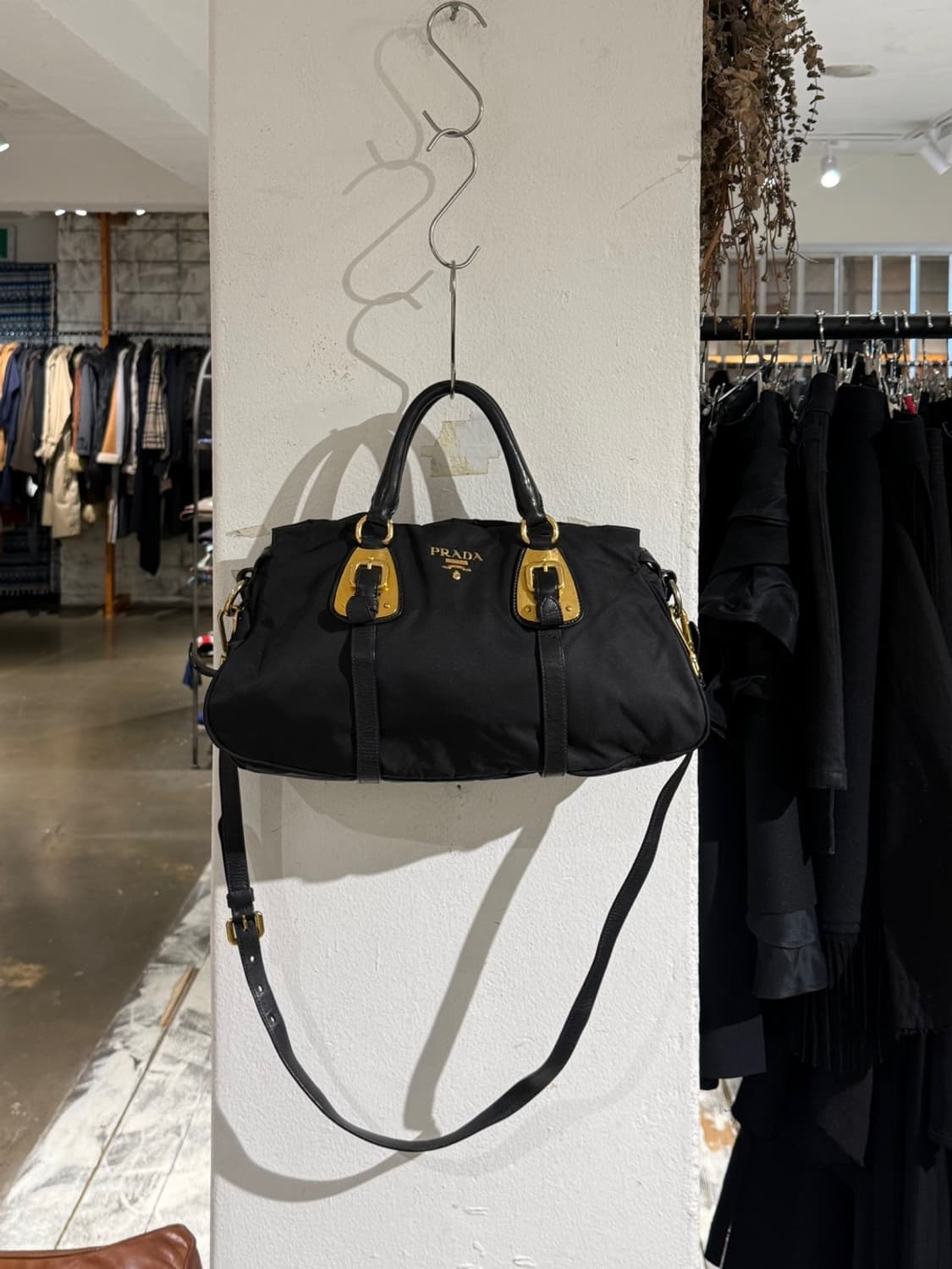 프라다 블랙 포코노 나일론 투웨이 토트백 상품이미지2