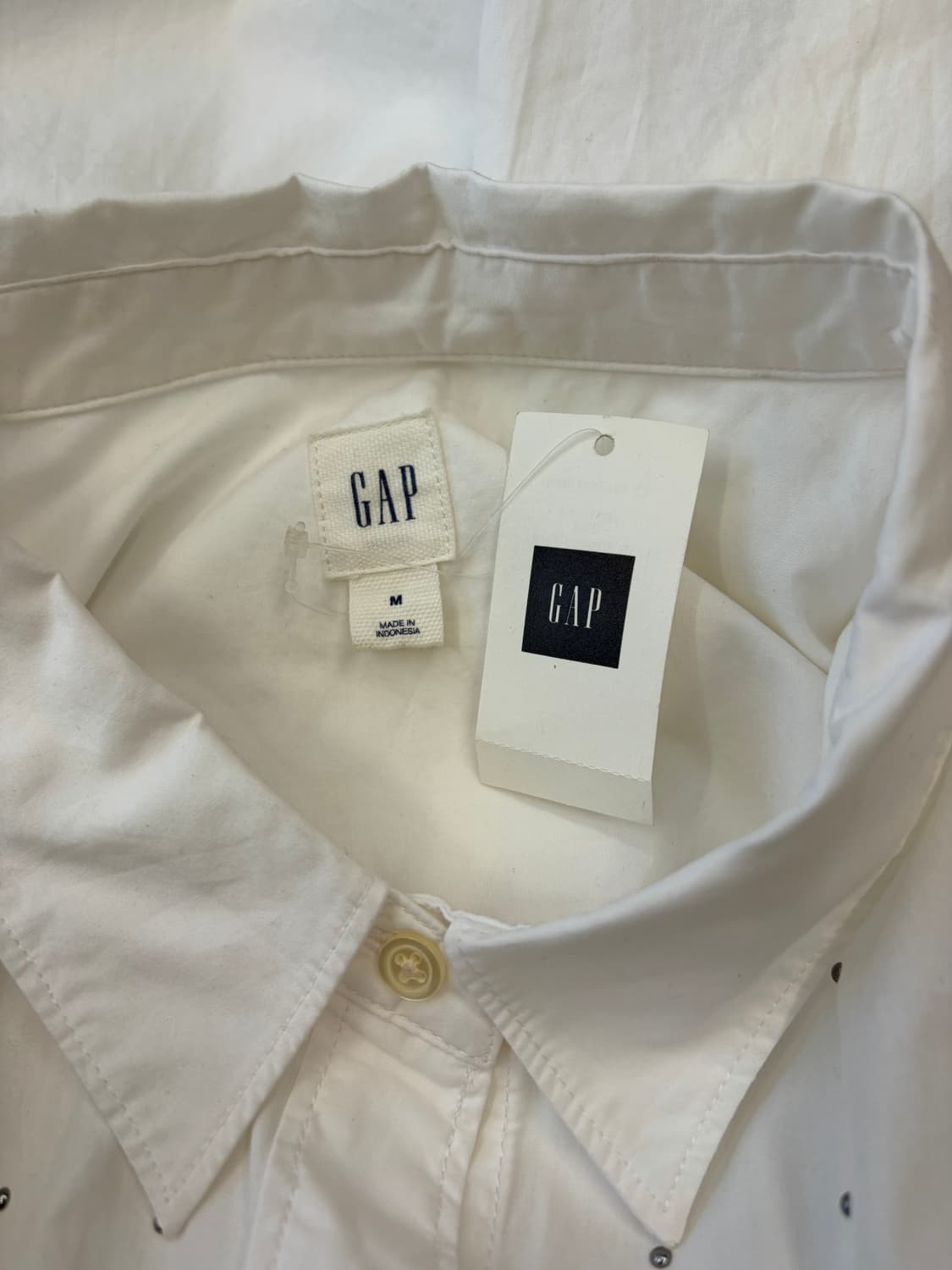 Gap 도트 화이트 코튼 셔츠 상품이미지7