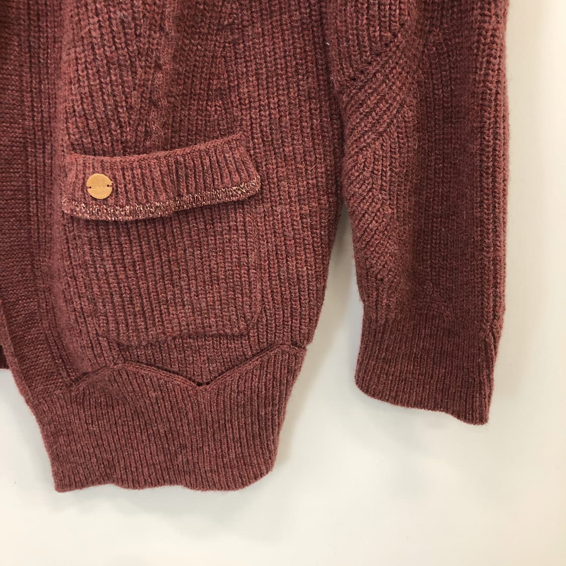 써스데이아일랜드 오픈형 니트가디건 S 상품이미지2