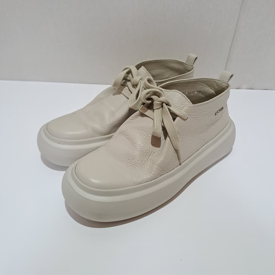 (택포) 솔리드옴므 플랫폼 더비 슈즈 베이지 43 B525 상품이미지1