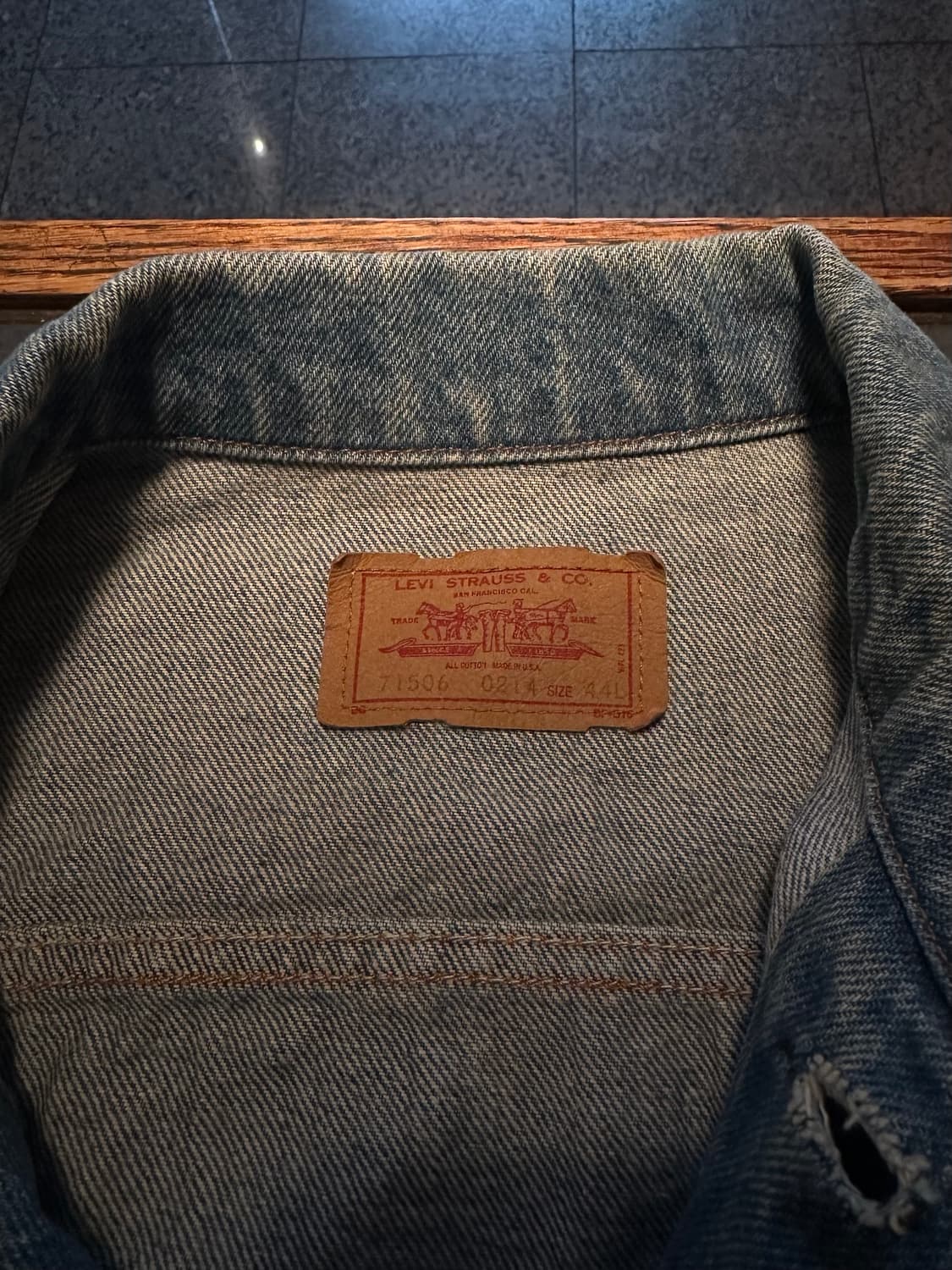 80s USA 빈티지 리바이스 71506 3세대 데님 트러커 자켓 상품이미지6