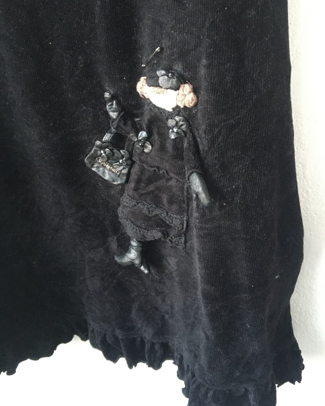 Corsage point corduroy sleeveless onepie 상품이미지5