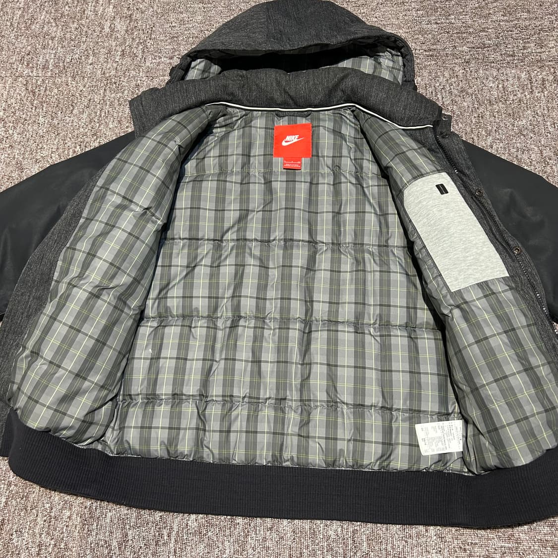 S) 나이키 550 구스다운 패딩 점퍼 모자 탈부착 상품이미지5