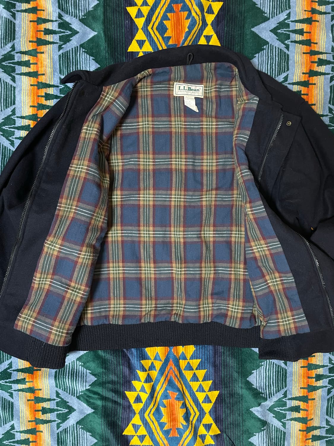 L.L.Bean wool flannel lined bomber coat 상품이미지5