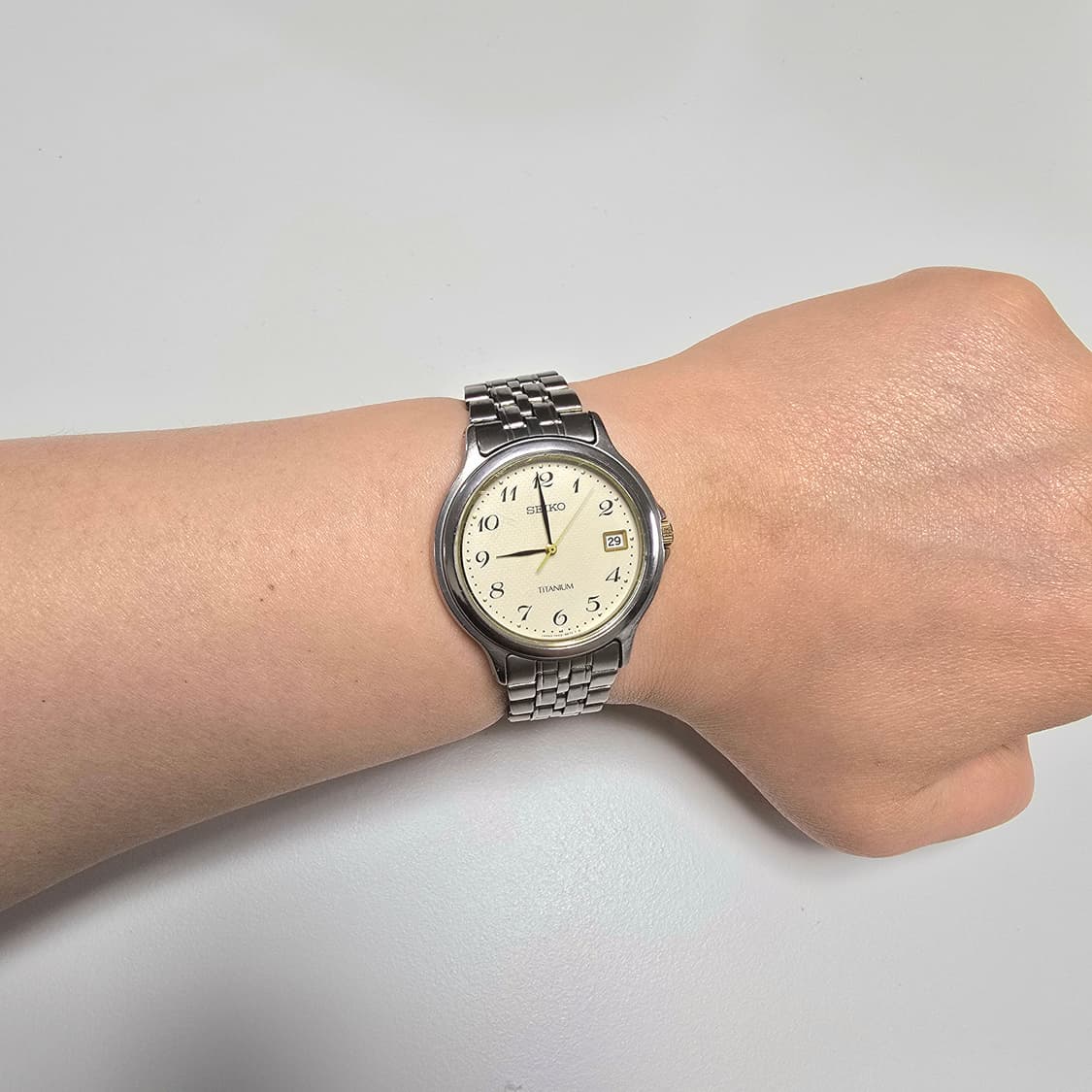 세이코 90's 7N42-8A60 티타늄 크림다이얼 브레게 인덱스 상품이미지4