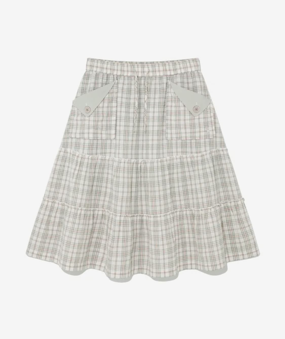 TCM frill pocket check skirt (green) 상품이미지2