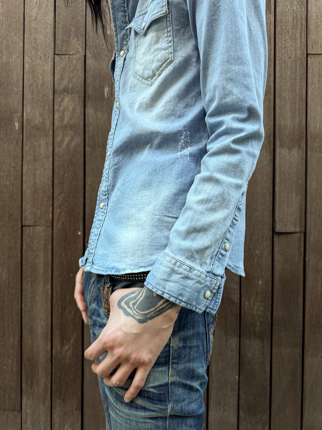 in the attic – Distressed Denim Western  상품이미지3