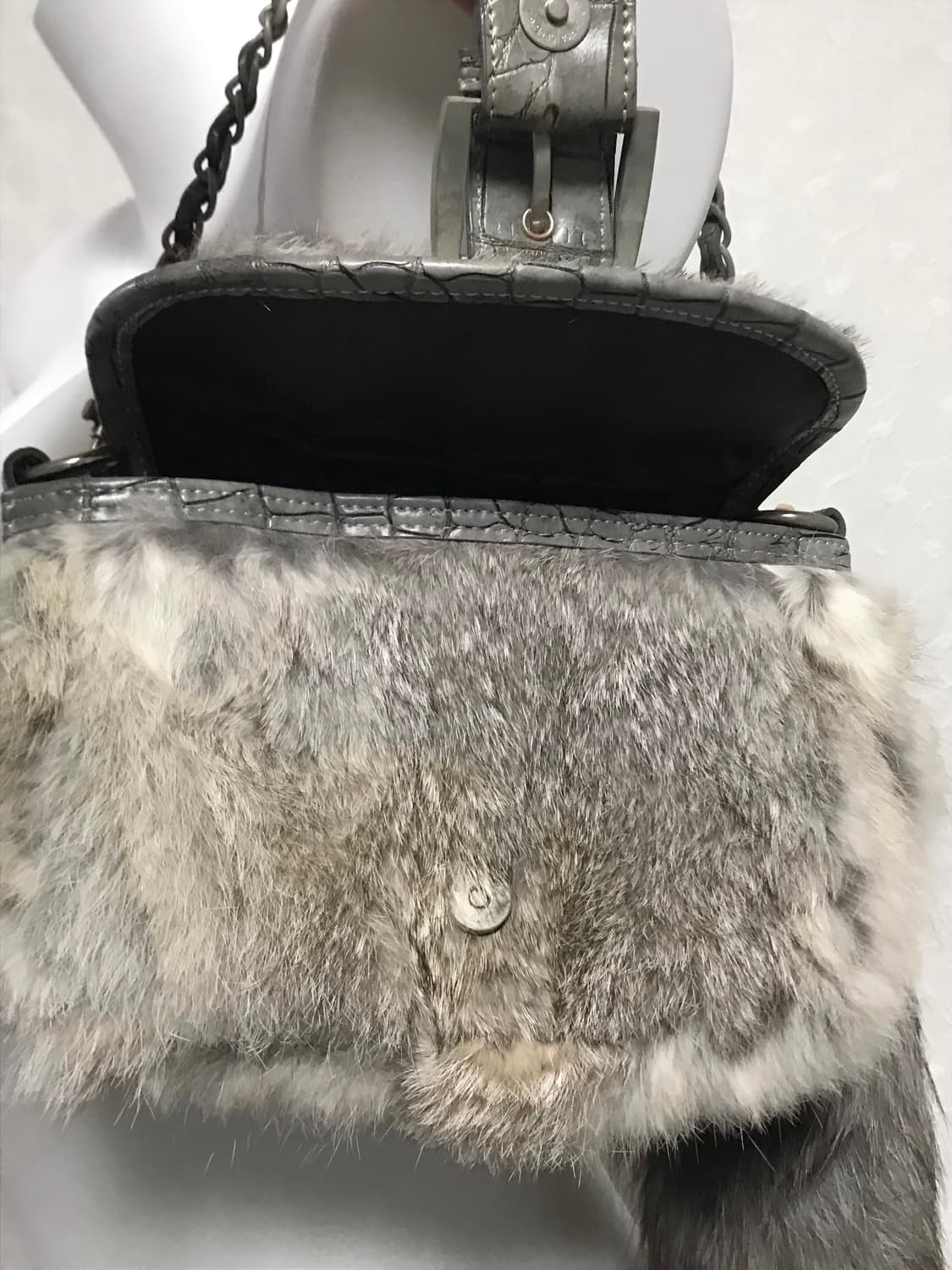 빈티지 갸루 페어리 래빗퍼 체인 숄더백 가방 상품이미지5