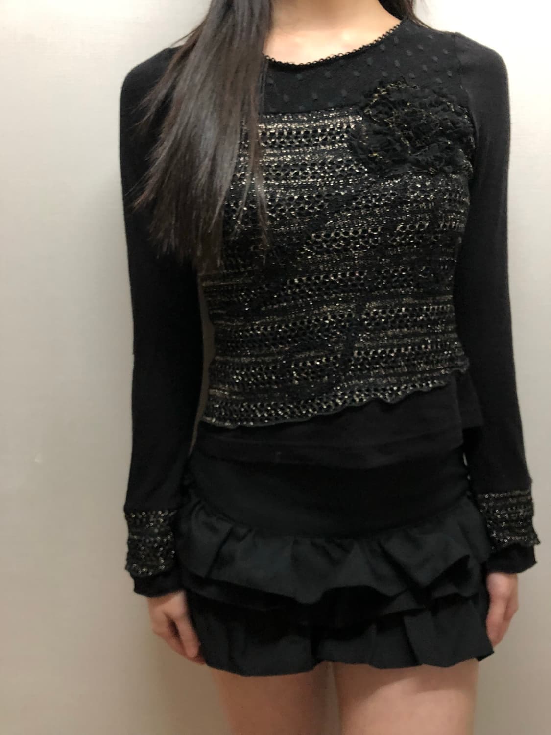 빈티지 블랙 오리엔탈 탑 상품이미지6