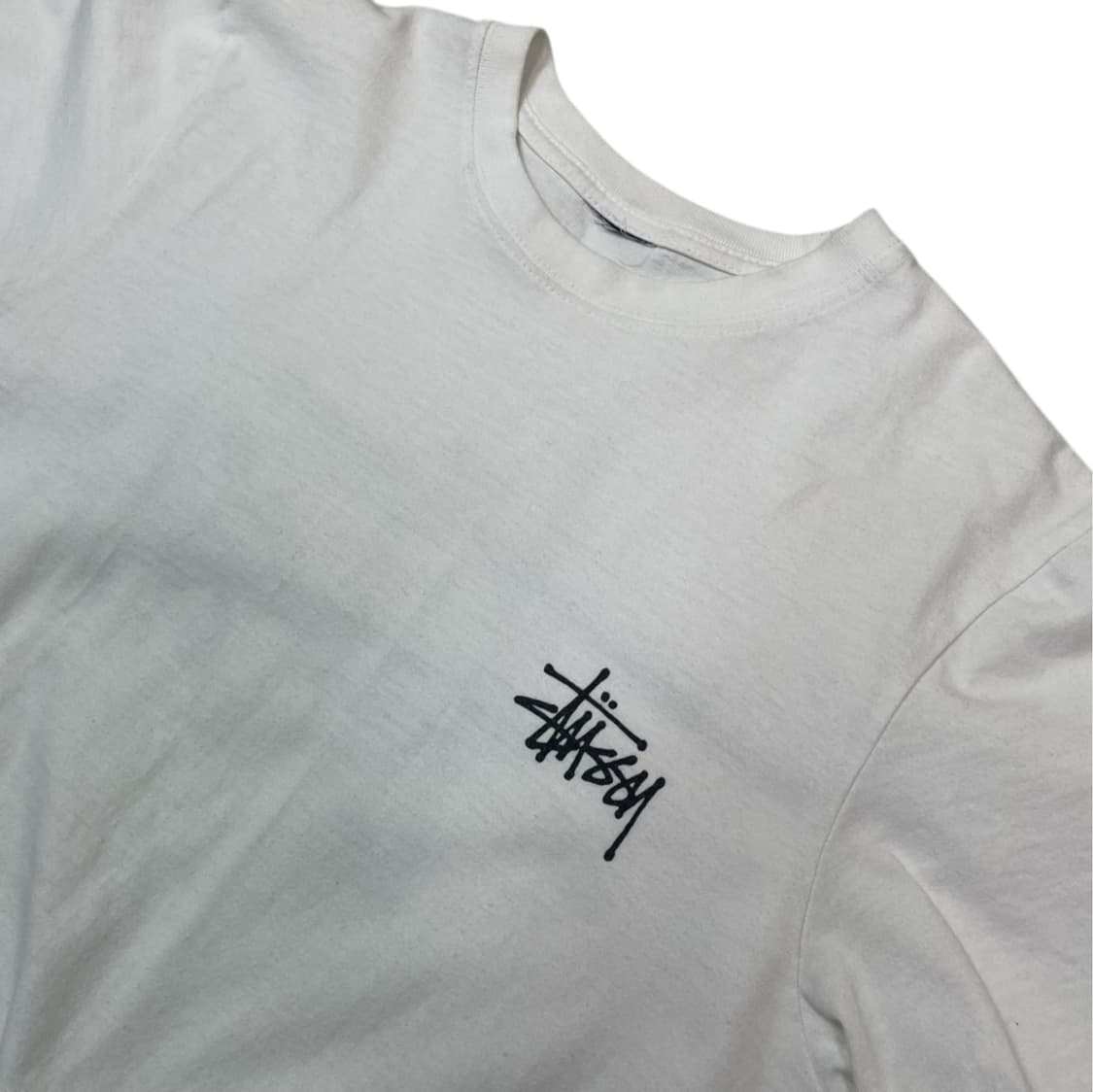 스투시 Stussy 화이트 스탁로고 반팔 티셔츠 상품이미지3