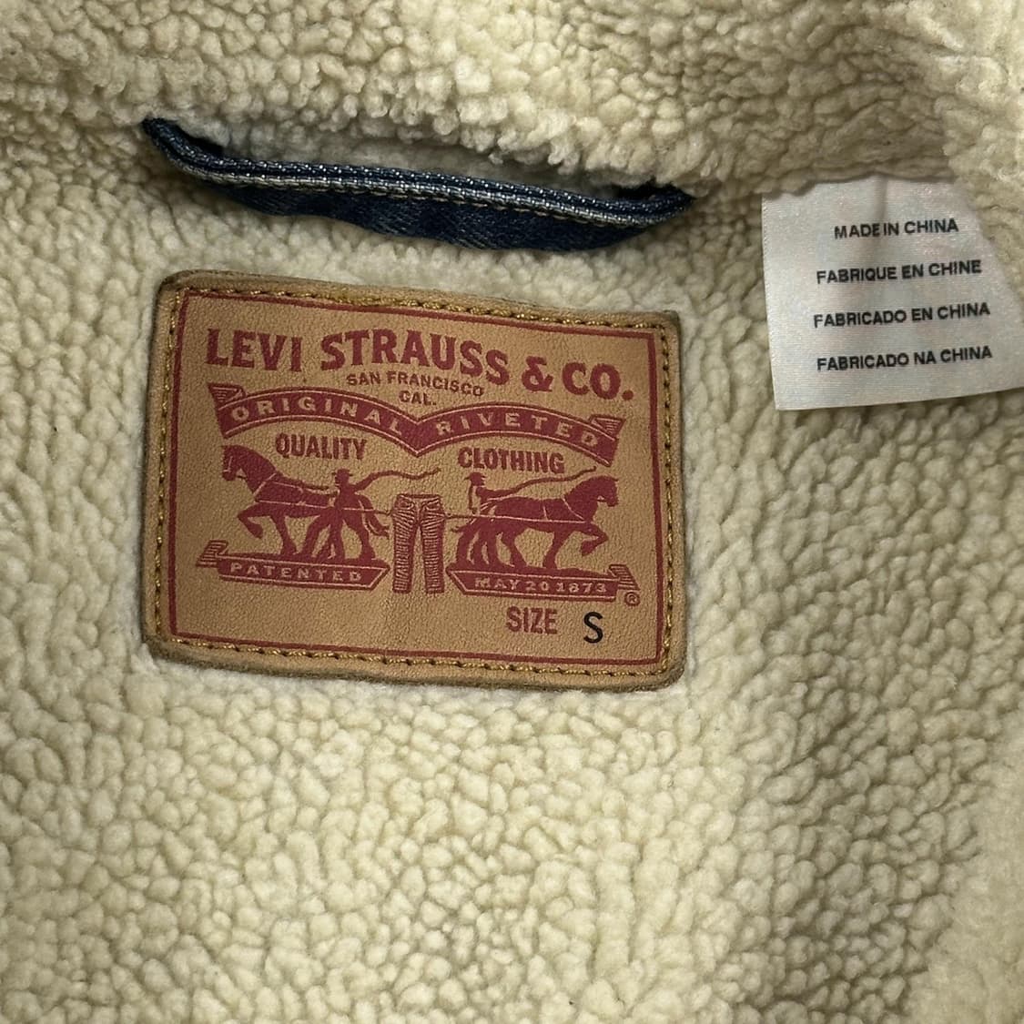 리바이스 오리지널 양털 트러커 데님 자켓 (S) 상품이미지7