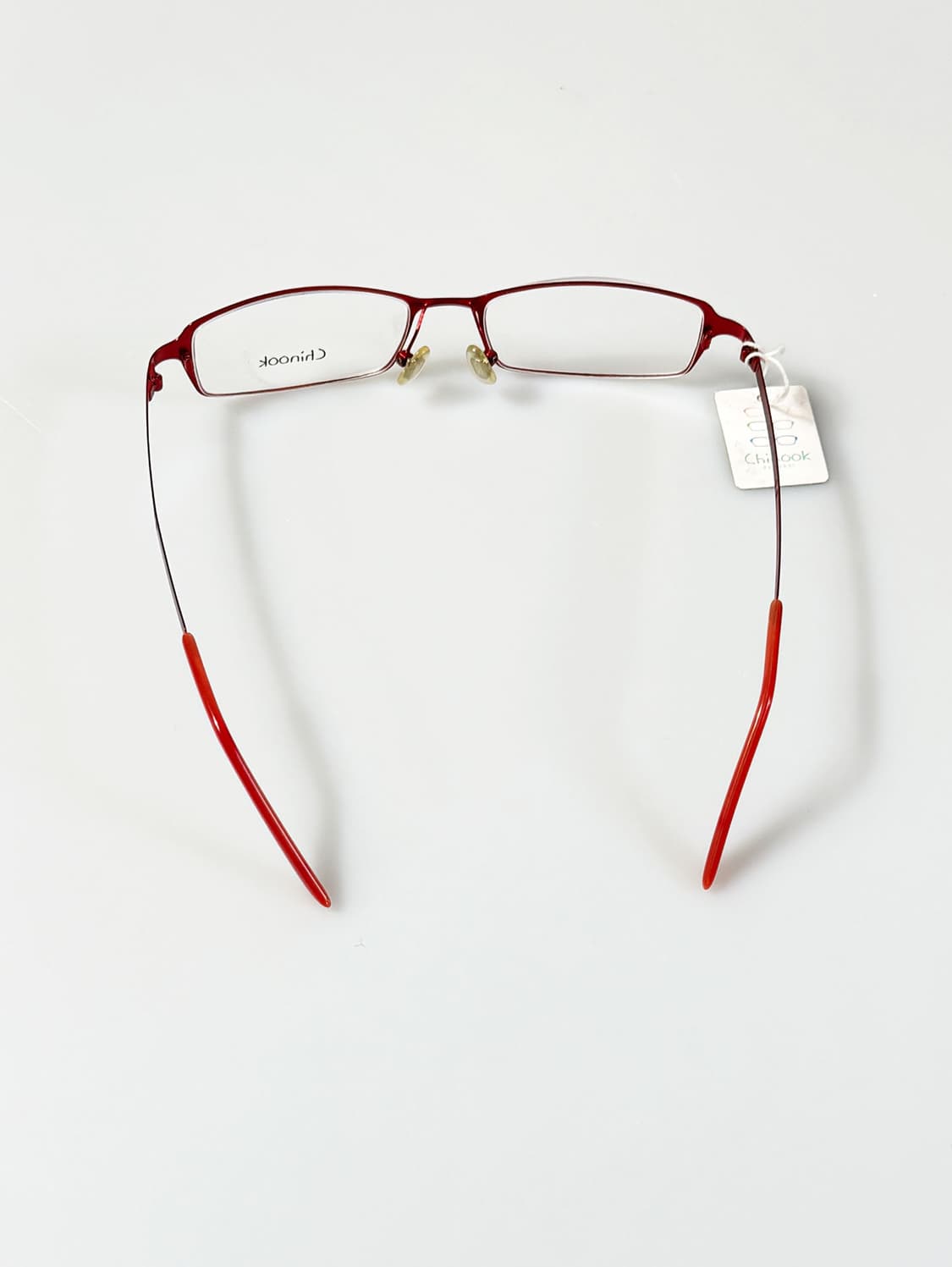 CHINOOK 레드 메탈 슬림 스퀘어 빈티지 안경 상품이미지5