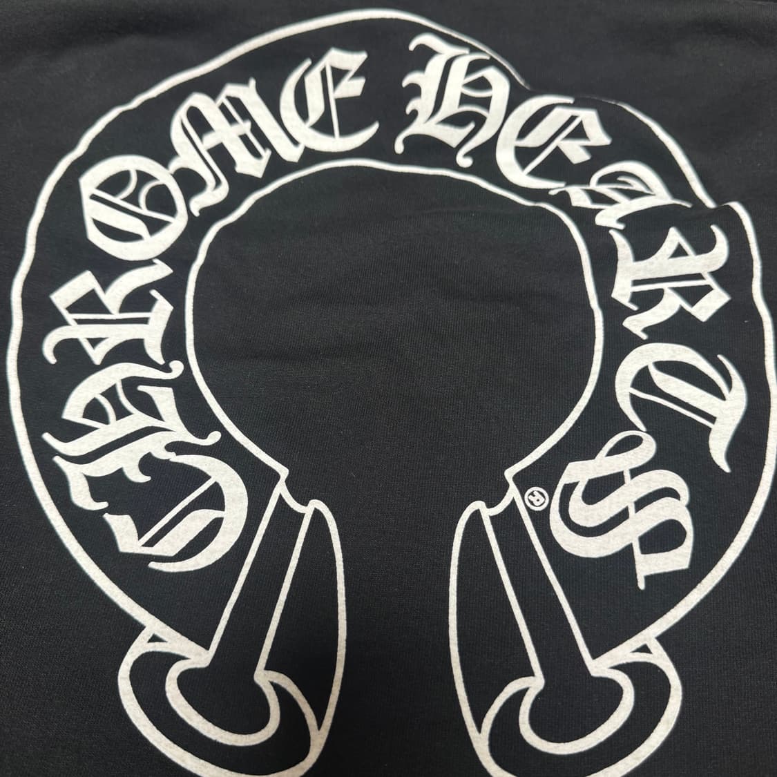 XL) 크롬하츠 홀스슈 플로랄 플리스 헤비웨이트 집업 후드 블랙 상품이미지7