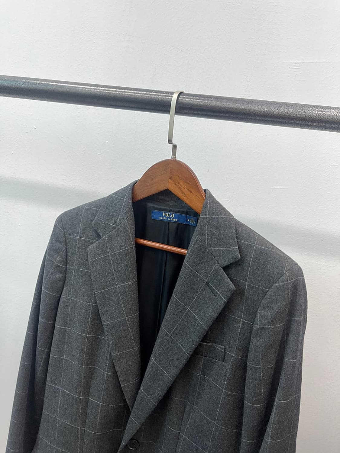 여) 폴로 그레이 체크자켓  상품이미지3