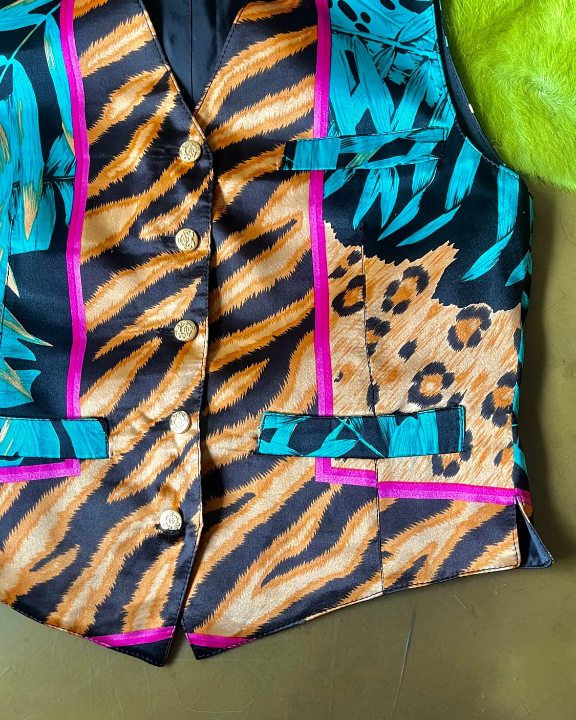 G.K 伊太利喜 Leopard Floral Pattern Vest 상품이미지7