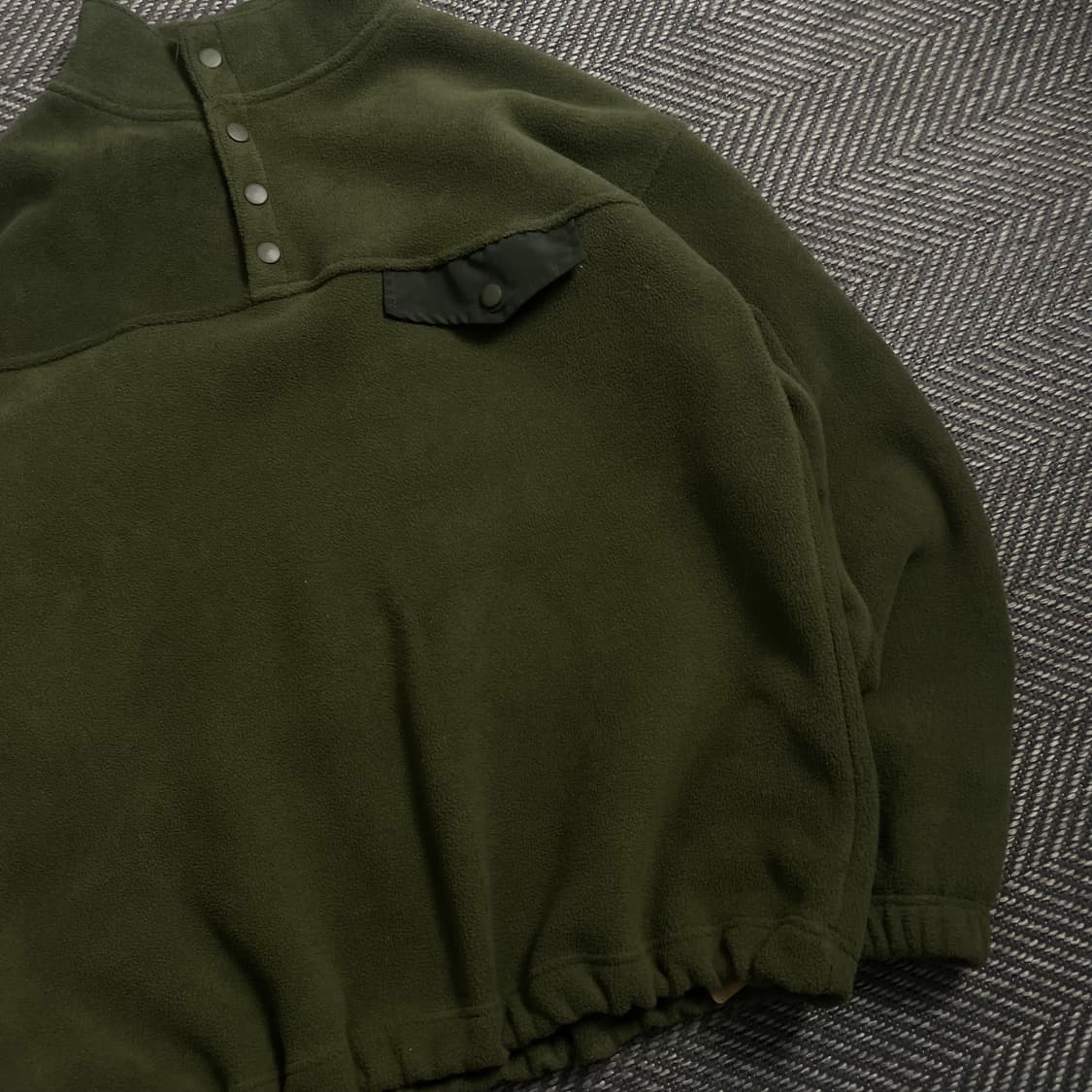 빈티지 풀오버 포켓 버튼 플리스 그린o 4599 상품이미지3