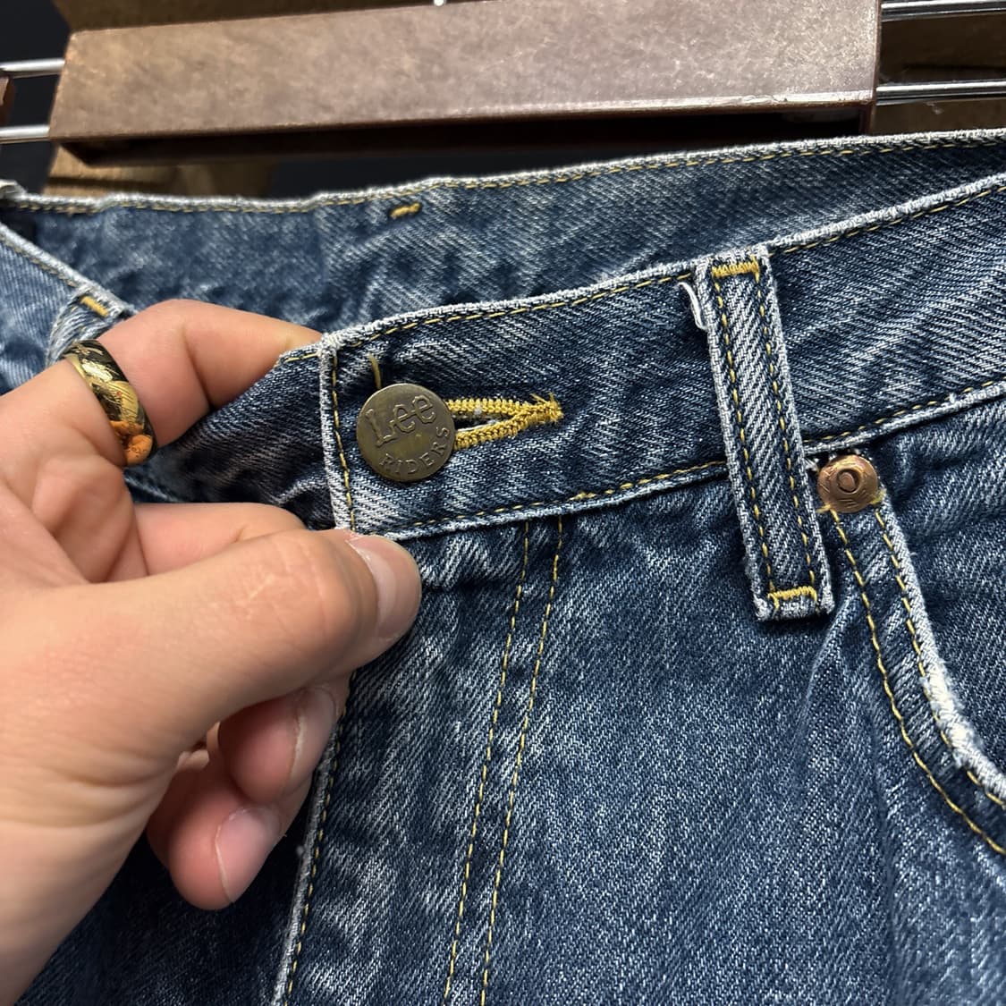 90~00s 리 라이더스 샌포라이징 헤비웨이트 데님팬츠 N1194   상품이미지6