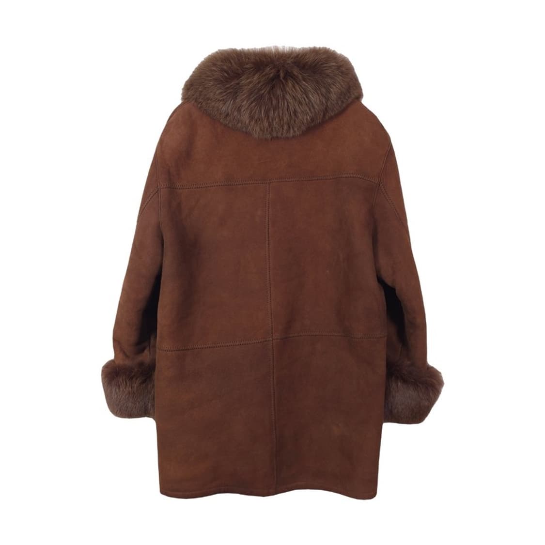 진도 오리지널 천연 양가죽 폭스퍼 트리밍 무스탕 코트 상품이미지2