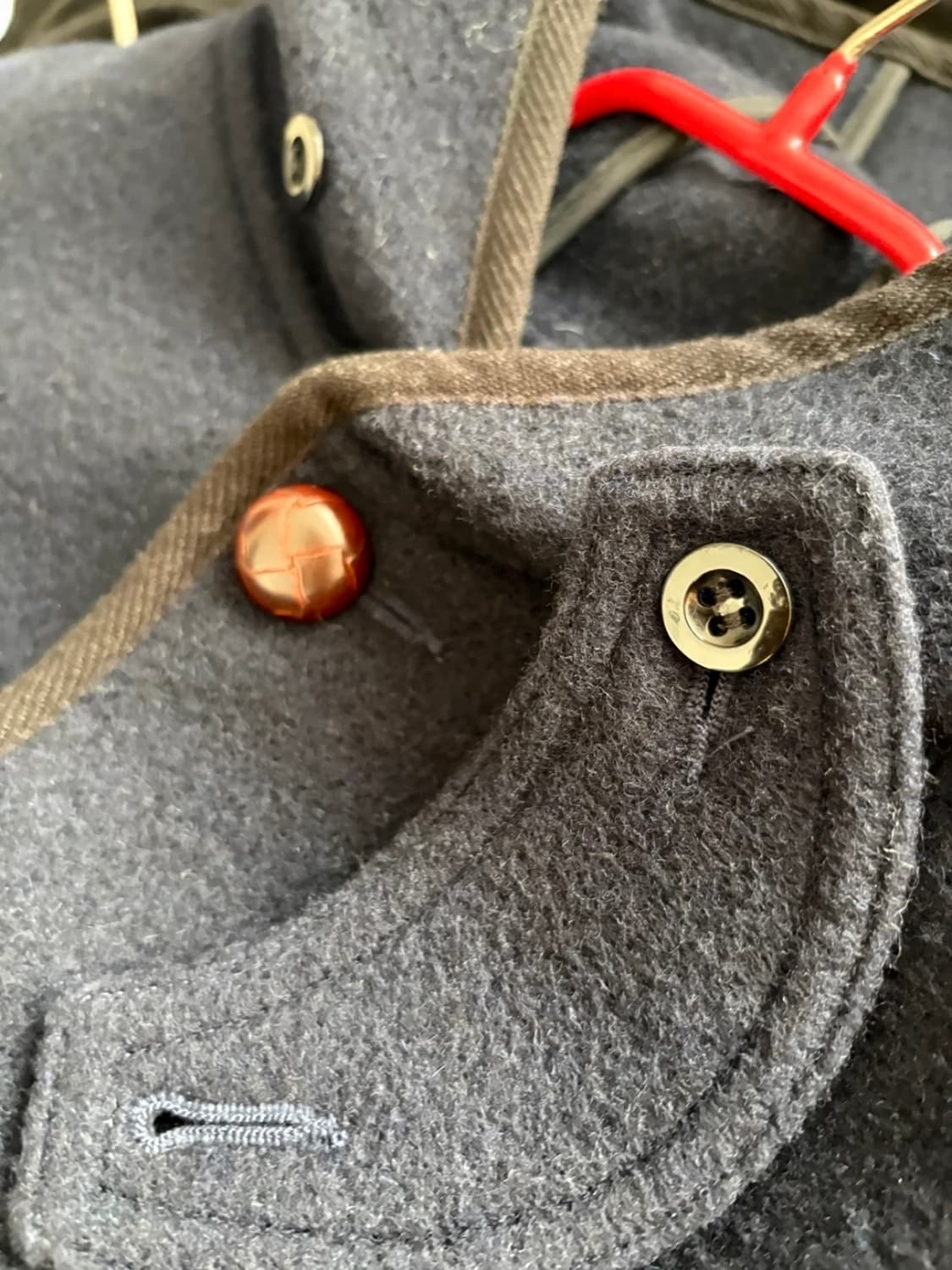 단톤 네이비 후드 울 코트 💙 상품이미지4