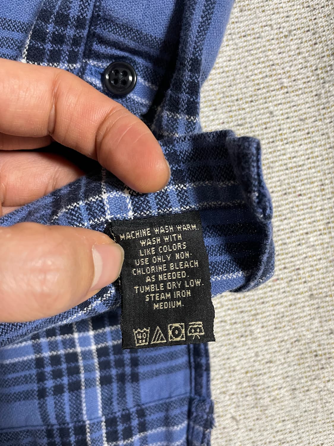 RRL 블루 플란넬 셔츠(M) 상품이미지6