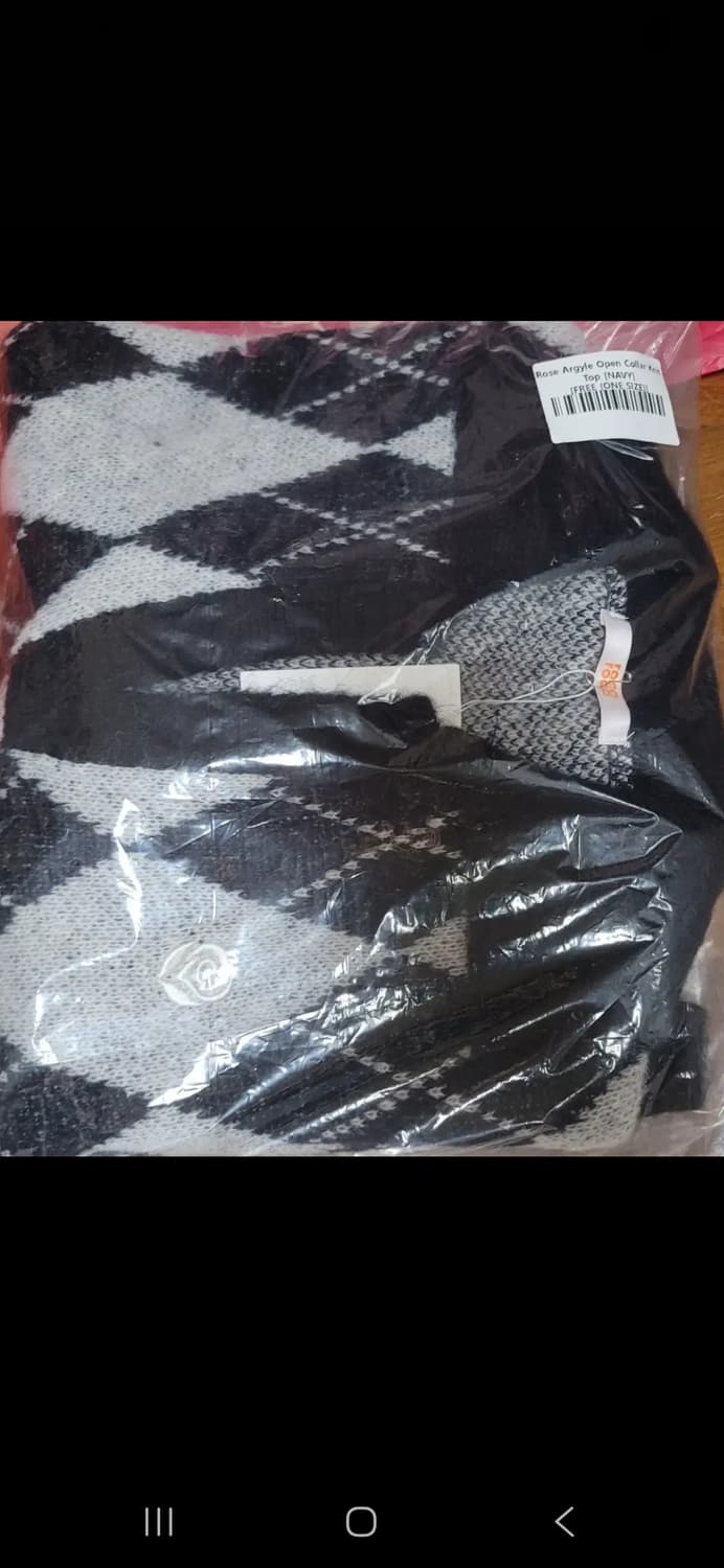 로씨로씨 아가일 니트 상품이미지5