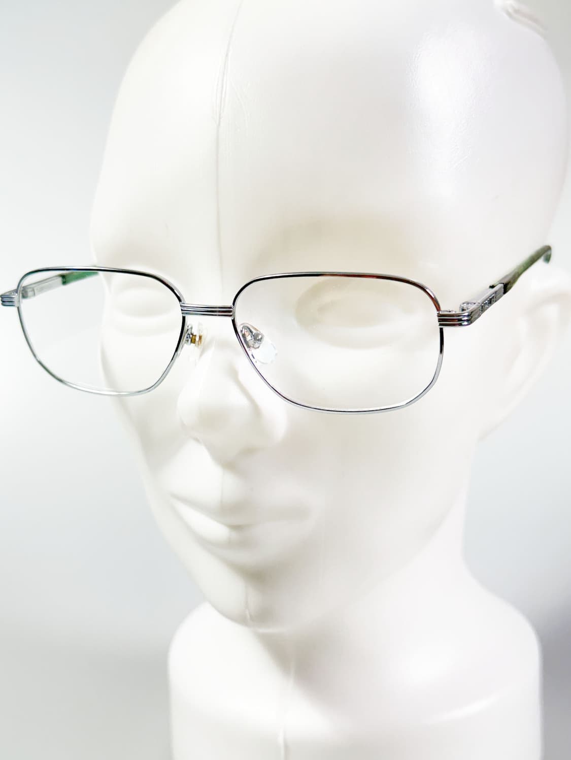 90s 실버 메탈 슬림 스퀘어 프레임 빈티지 안경 상품이미지8