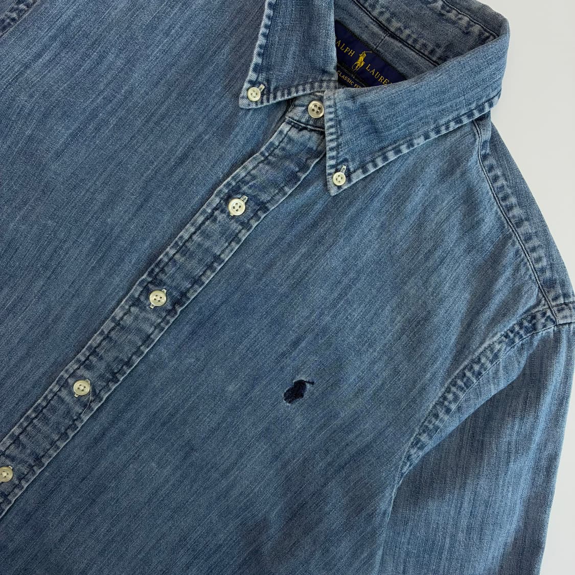 Polo 폴로 랄프로렌 진청 샴브레이 데님 셔츠 상품이미지3