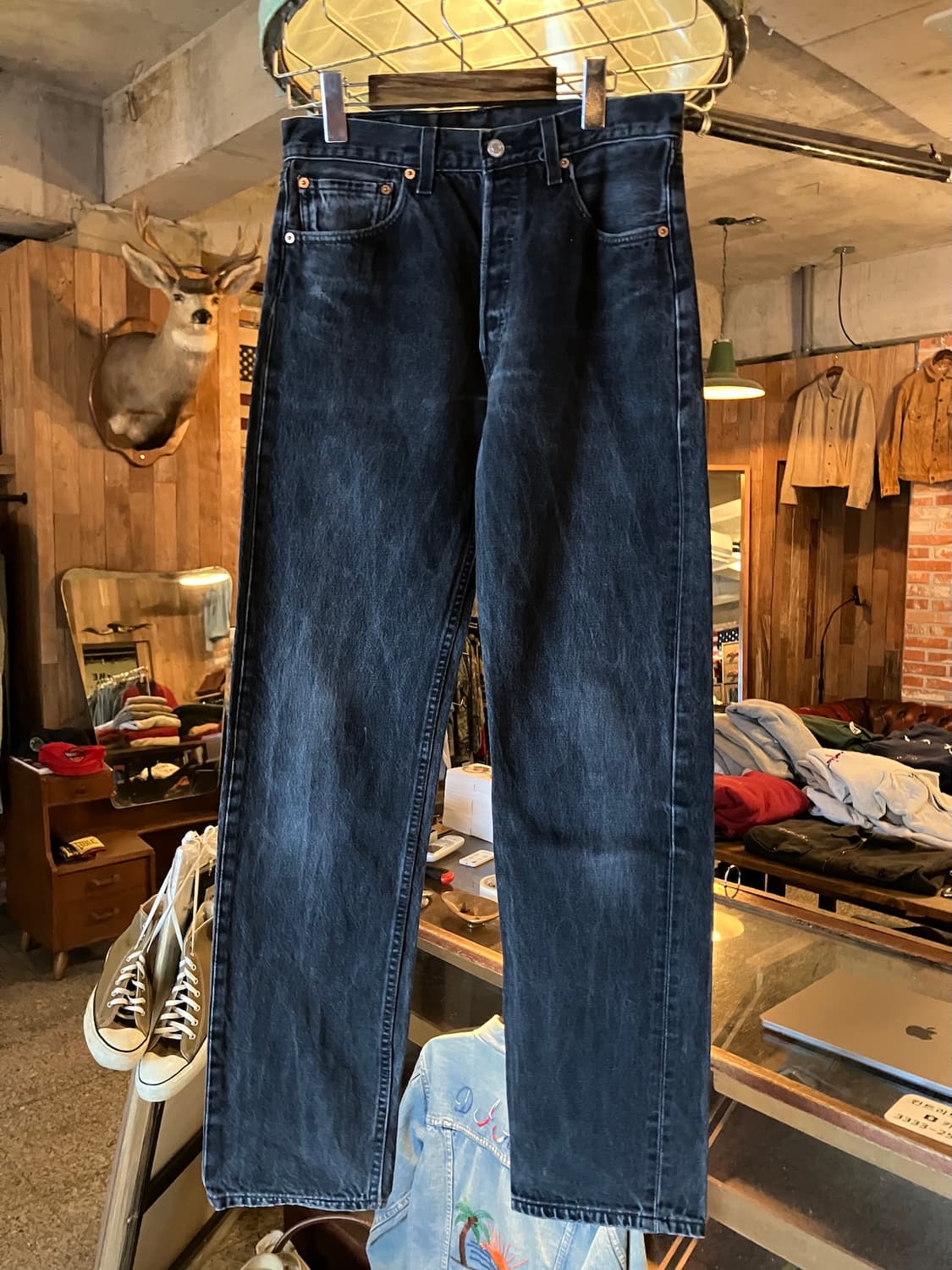 90s USA Levis 501 0660 Black Denim Pants 상품이미지2