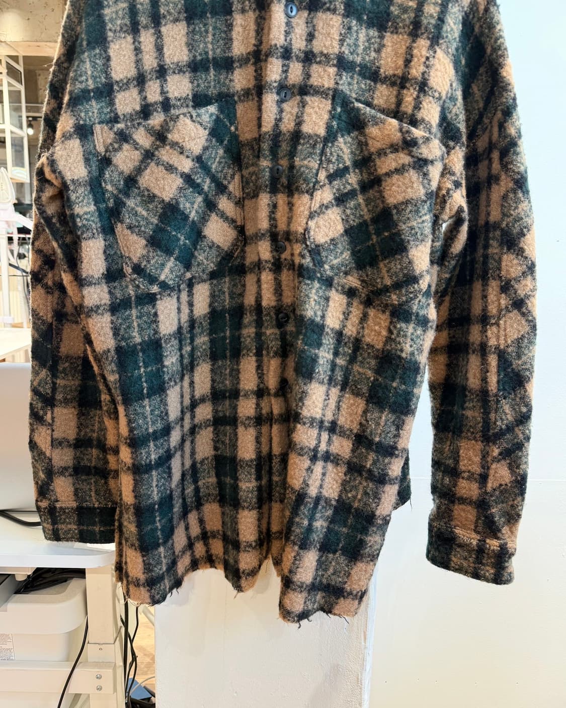 페이스 커넥션 브라운 플란넬 울 자켓  상품이미지6