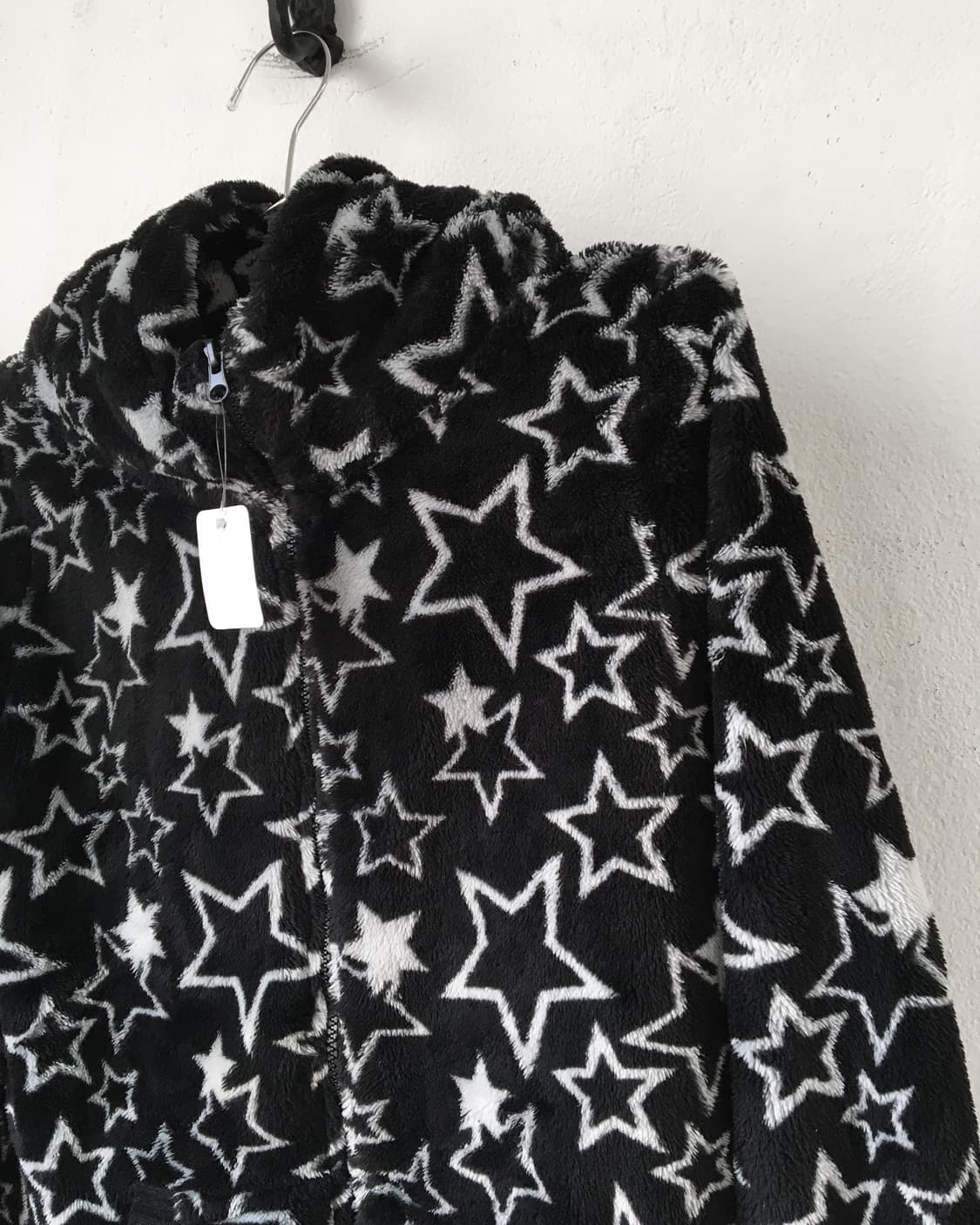 Star pattern fleece hood zip up 상품이미지4