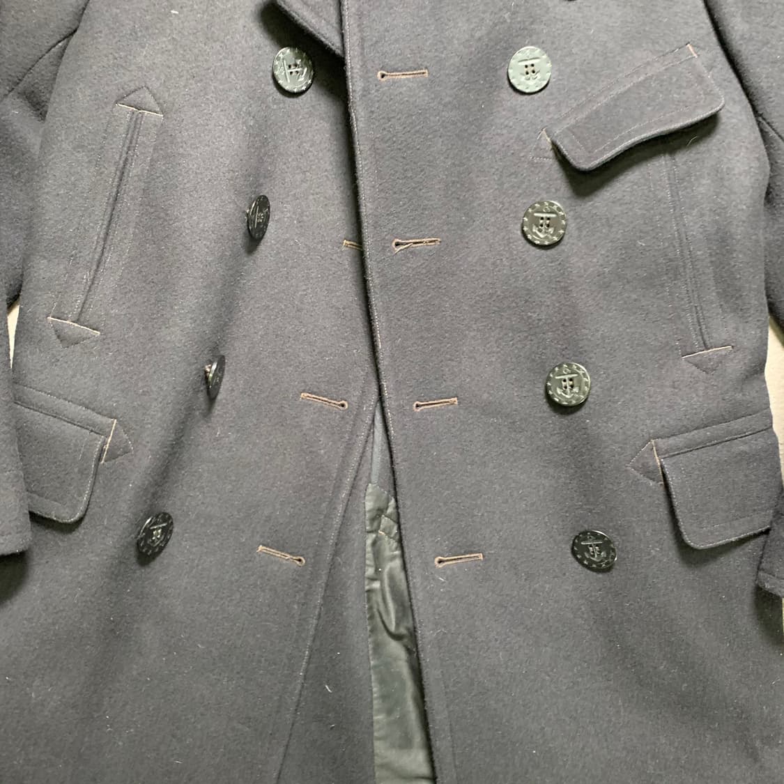 캡틴선샤인 38 size 블랙 더블 피코트 상품이미지2