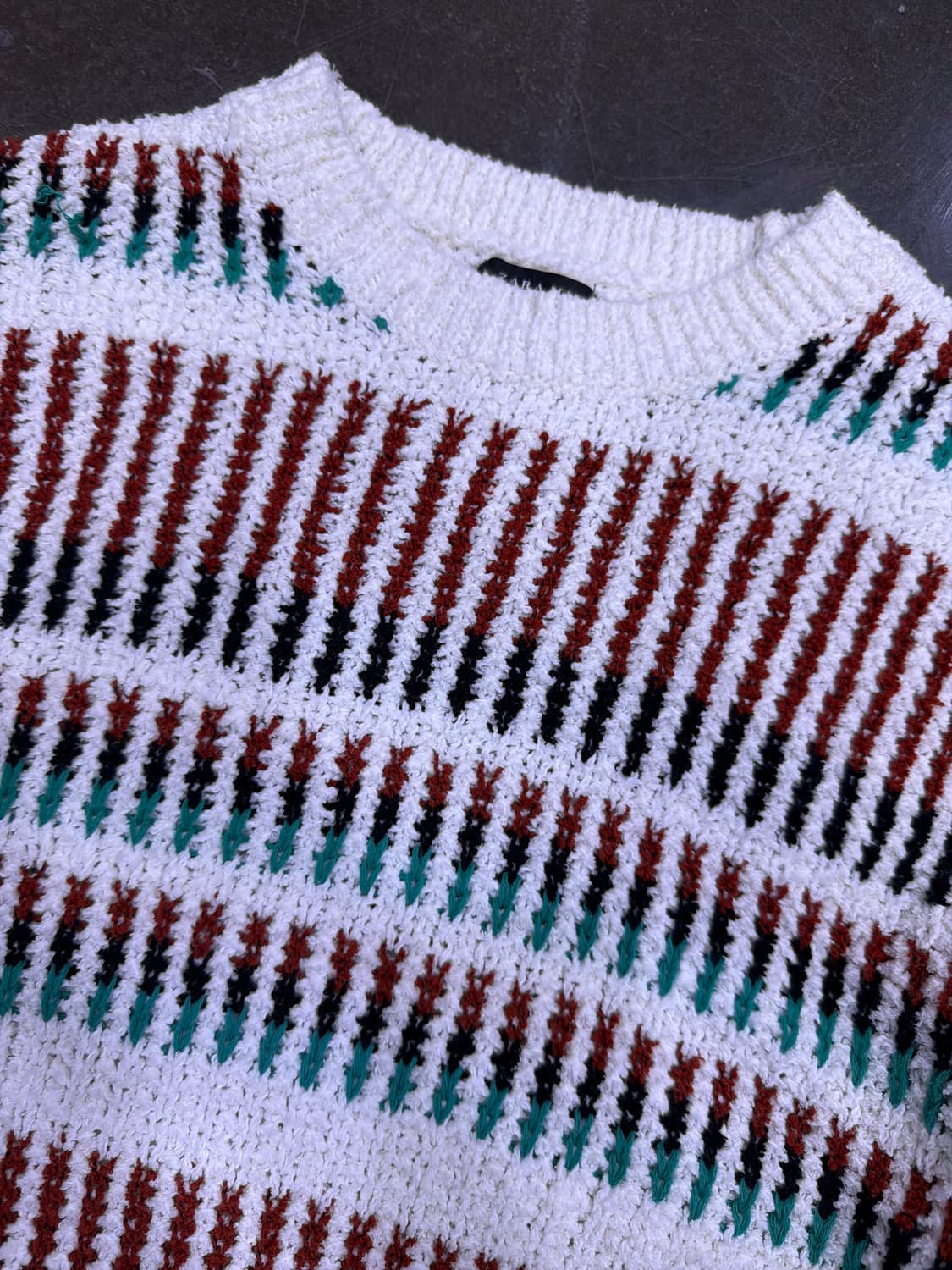 자라 빅 실루엣 스트라이프 패턴 니트 스웨터 XL 상품이미지3