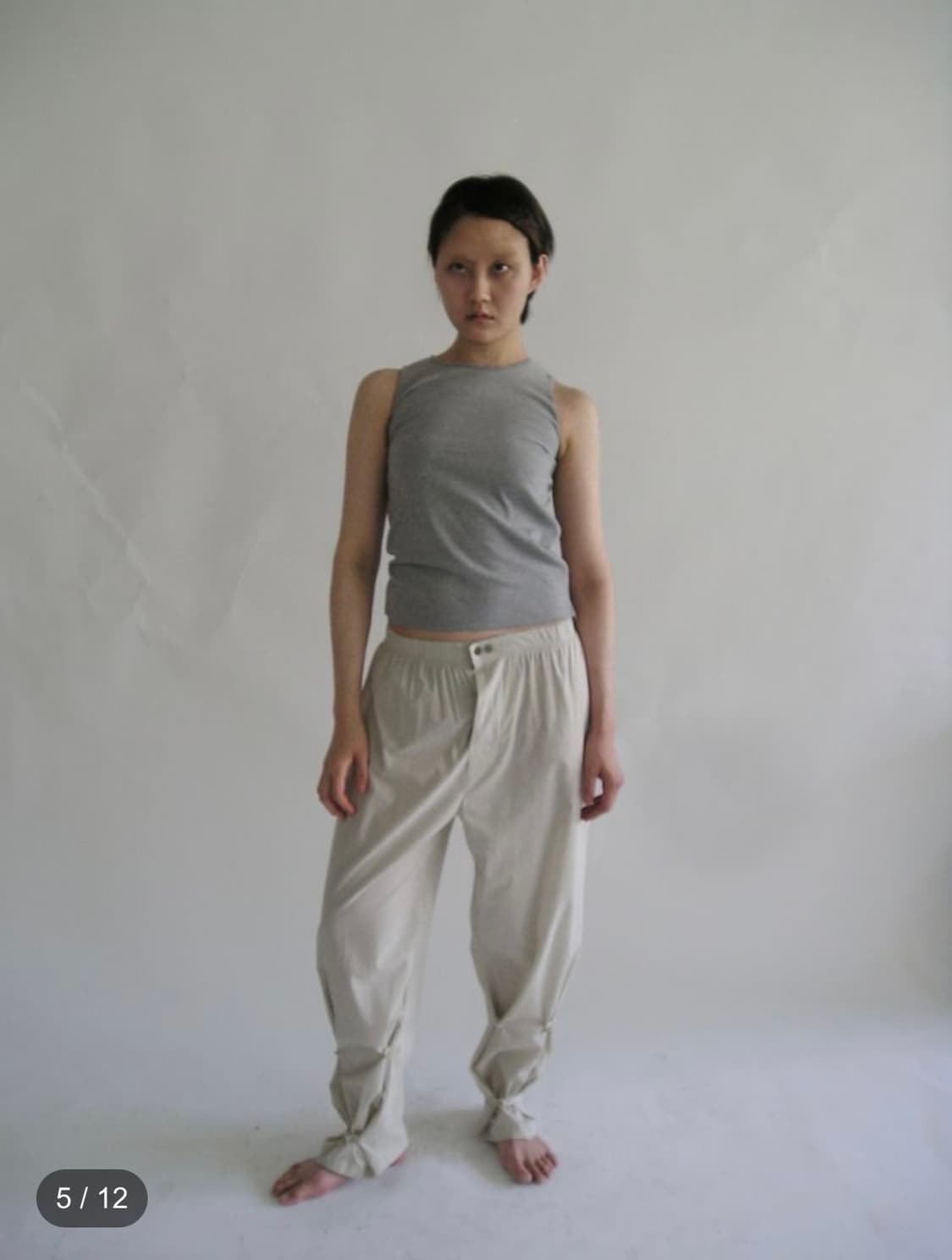에옹쓰 Cotton Button pants Ivory 코튼 버튼 팬츠 상품이미지3
