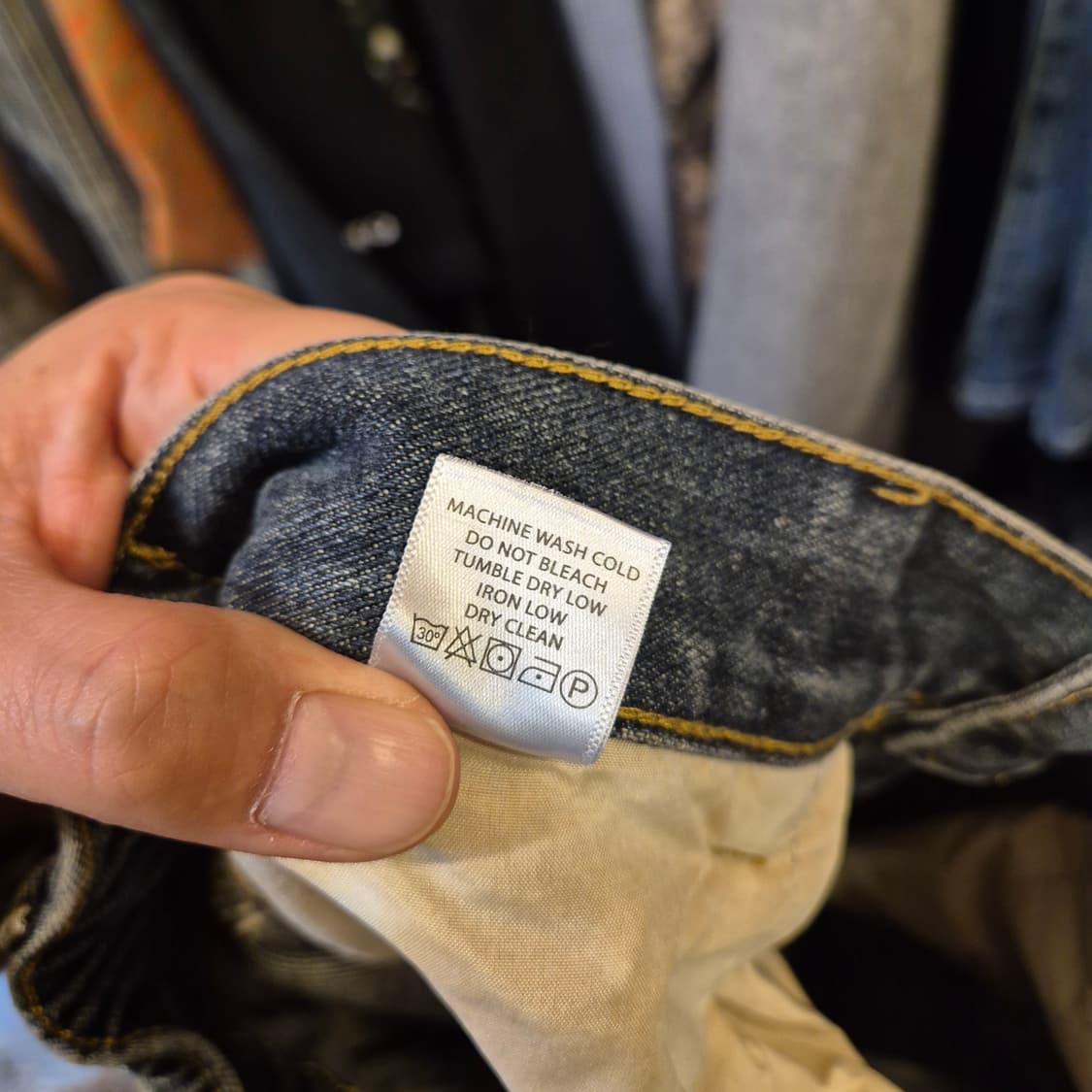 32~34인치 와이드핏 워싱청바지  상품이미지4