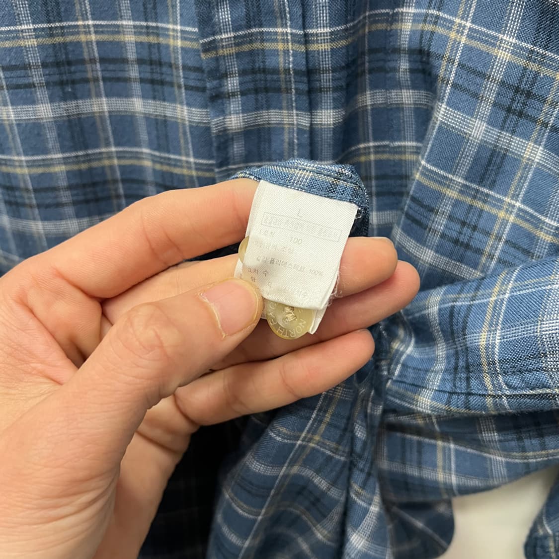 노스페이스 쿨맥스 체크 긴팔 셔츠 남방 L 상품이미지4