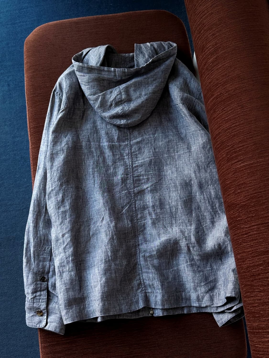 Chambray cotton design hooded parka 상품이미지4